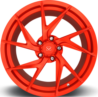 Porsche Forged Wheels Matt Red Dostosowane 20 rozłożonych felg aluminiowych do Porsche 911 Turbo