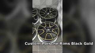 Obręcze Porsche OEM w kolorze czarno-złotym 18~24 cali