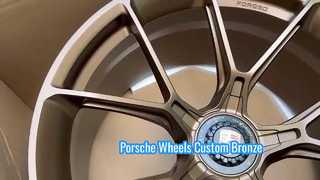 Fałszywe 1-częściowe koła Porsche Satin Bronze z blokadą centralną