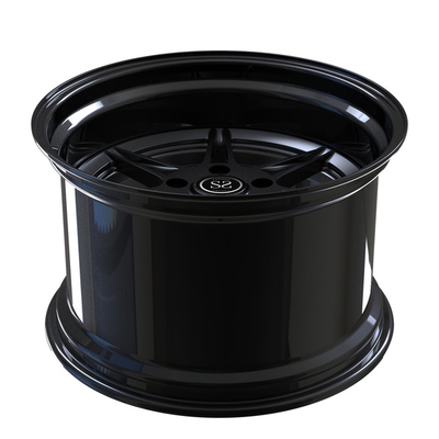 19-calowy matowy czarny 2-częściowy kute koła Disc Gloss Black Lip do luksusowego Porsche
