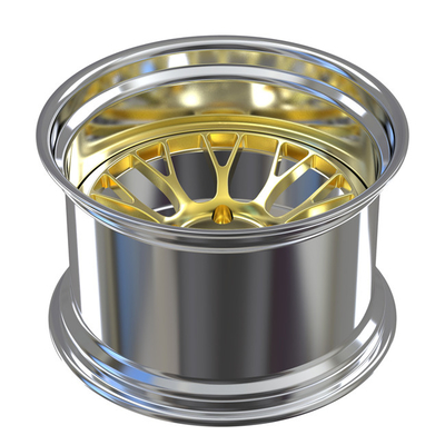 Deep Dish Gold 2-częściowe kute koła Polerowane koła Negatywne przesunięcie 19X12j Porsche Gt4 Felgi