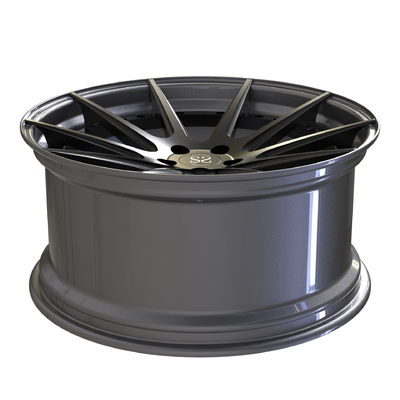 20x10 Aluminiowe 2-częściowe kute koła T6 Center Matte Black Barrel Polished