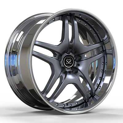 Felgi ze stopu aluminium Meceredes Benz S600 22 2-PC 6061-T6 Szare polerowane beczki