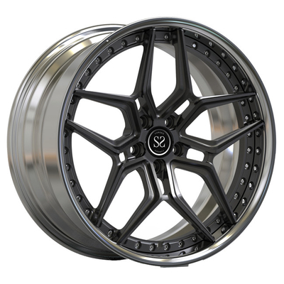 21-calowe 2-częściowe kute felgi aluminiowe polerowane wargi ciemnoszare szprychy do felg samochodowych Audi RS6