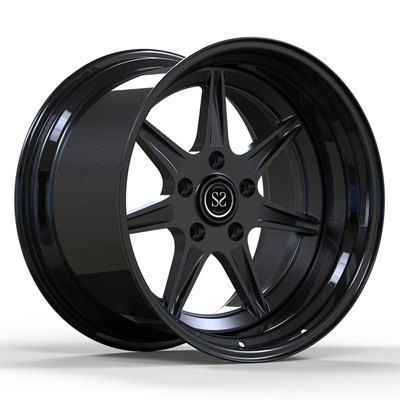 19-calowy matowy czarny 2-częściowy kute koła Disc Gloss Black Lip do luksusowego Porsche