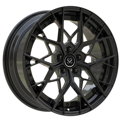 19-calowe 2-częściowe kute felgi z błyszczącymi czarnymi szprychami do 2019 Audi RS3 Stepped Lip Rims