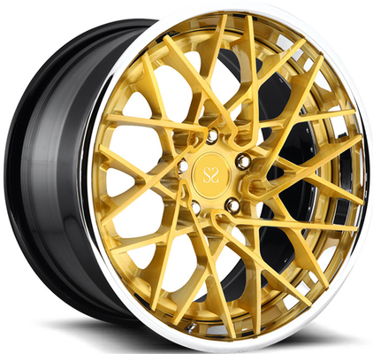 F12 Berlinetta 3PC Kute felgi ze stopu aluminium Polerowana warga 21x9,5 22x12,5 Złota twarz