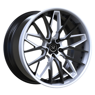 Chevrolet Corvette 2-częściowe kute felgi Koła C8 rozłożone 21-calowe czarne Hyper Silver