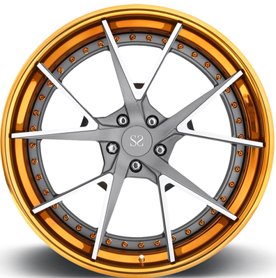 Hyper Silver 2-częściowe kute aluminiowe felgi samochodowe do kolorów X5 / X6 Dostosowane 21 cali