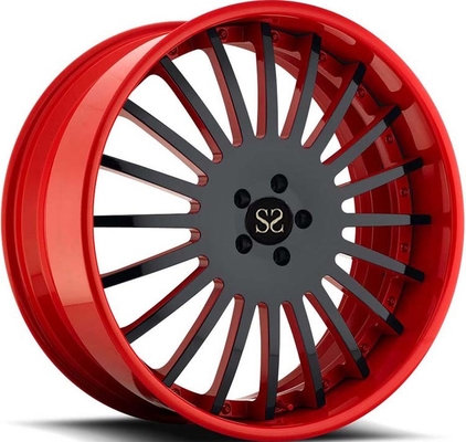 21x9 3PC Kute felgi Felgi Czerwona beczka Czarna twarz do Lamborghini Aventador