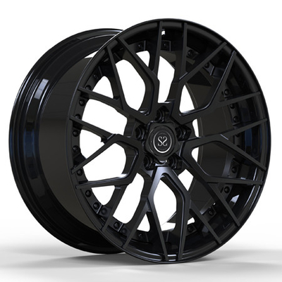Satin Matte Black 2-częściowe kute koła Dics Spoke Barrel Lip For Mercedes Benz C43 20-calowe felgi