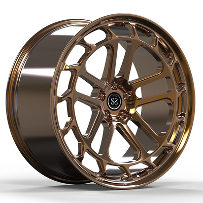 Rozłożone brązowe 1-częściowe kute felgi 20x9,5 i 20x10,5 na rok 2015 F06 BMW M6 Gran Coupe