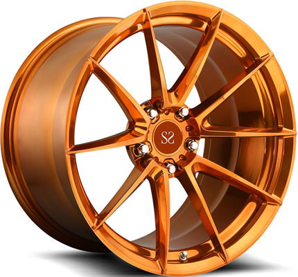 18 19 20 Inch 1pc Forged Alloy Koła 5x112 5x120 Orange Machine Face Custom Rims