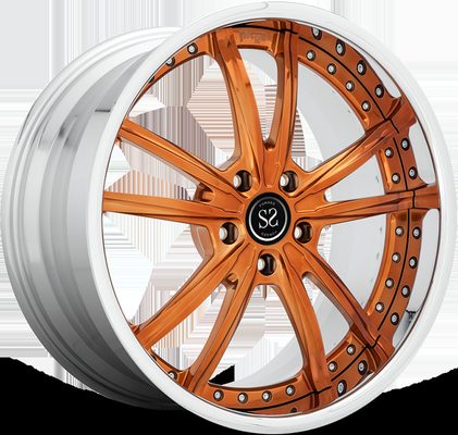 Pomarańczowa twarz maszyny 2 sztuk koła 5x112 5x120 dla GT50 BMW 525i
