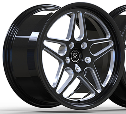 2018 BMW M2 19x9 I 19x10 5x112 Custom Gloss Czarny + frezowanie Okna 1-PC Forged Rims