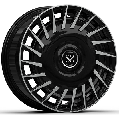 6x139.7 22x9.5 Custom 1-PC Rim Black Machined Face dla Lexus 600