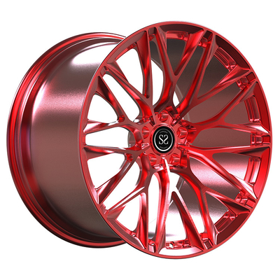 SLS AMG Czarny serii 20x11 i 21x13 Custom 1 Piece Forged Rims Candy Red