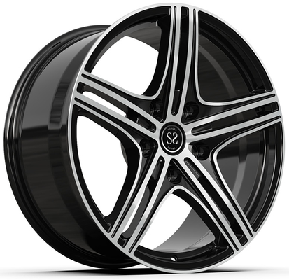 SLS AMG 1 Piece Forged Wheels Custom Gloss Black Polerowana twarz 20x10.5 i 21x12