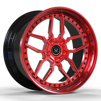 19x10 ET25/19x12ET20/5x114.3/60.1 2 części koła sztuczne Czerwony dysk dla Toyota Supra