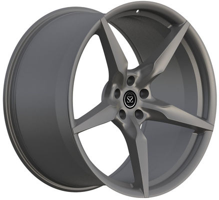 Ferrari 812 Satin Grey 1 Piece Forged Wheels 20x10 i 20x11.5 Staggered Fitment w 6061 T6 Aluminium Alloy