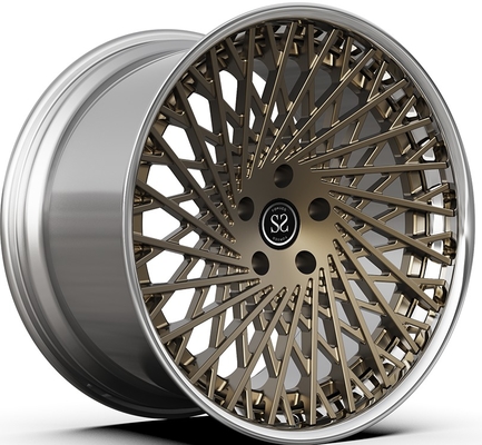 21x9.5ET30/22x12.5ET51/5x114.3/67.1 Brązowe Polerowane 2-częściowe Felgi do Ferrari F12