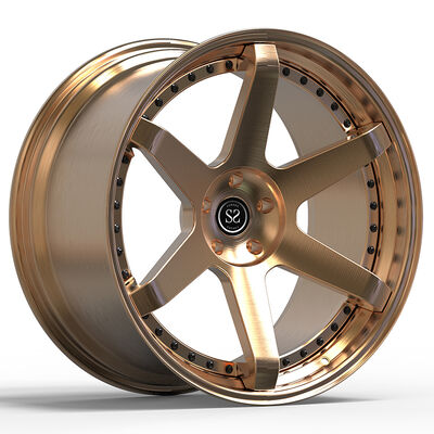 21x9.5 and 21x11 Bronze Polished Custom 2-PC Forged Rims for M6 Coupe 2016