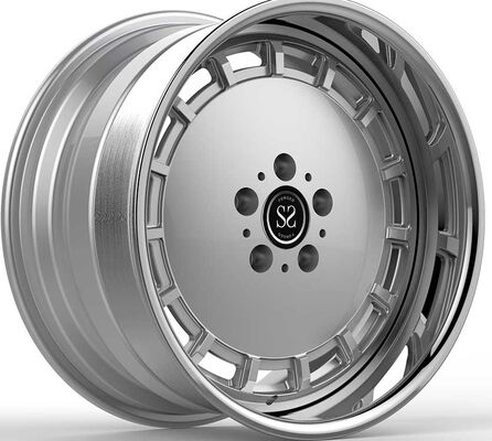 19x8.5ET38/19x9.5ET56/5x112/66.6 3-PC Polerowane + Brązowe obręcze dla 2019 Mercedes-Benz C-Class AMG C 63 S Br205