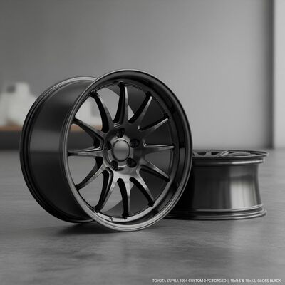 Gloss Black 2-piece Forged Wheels Custom PCD 6061 T6 Aluminium Alloy dla Toyoty Supra 1994