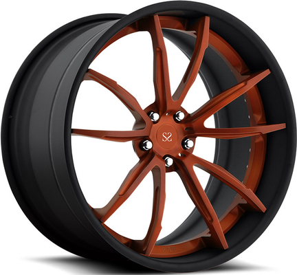 Dla Nissan GTR 5x114.3 Najlepsza cena 22 felgi Gloss Black Machined Dostosowane 2-częściowe kute felgi aluminiowe