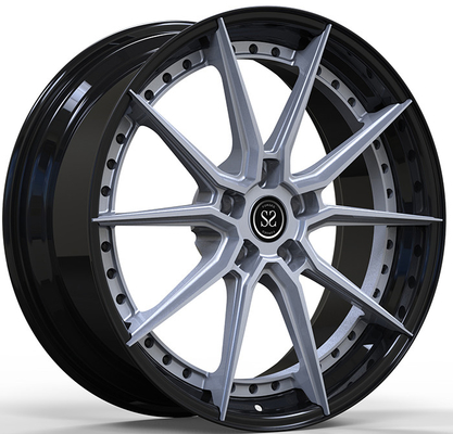 Machined Face 2 PC Gloss Black Kute felgi aluminiowe Rozpylane naprzemiennie 20 i 21 cali