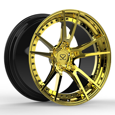 2-częściowe 20x10 cali Bmw M6 Golden Pcd 139,7 mm polerowane kute koła