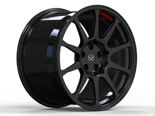 Audi R8 Gloss Black 2 sztuki Red Spoke Kute felgi Aluminium 18-22 cale