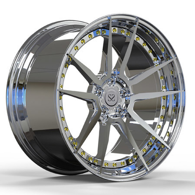 2-częściowe polerowane złote śruby Felgi aluminiowe 20 cali do kół samochodowych Bmw M5 kute centrum