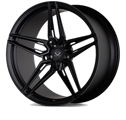 Porsche 911 satynowe czarne kute felgi monoblok 112mm PCD