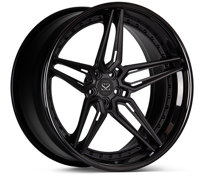 Błyszczące czarne kute felgi aluminiowe 3 sztuki do Lamborghini Ferrari 5X114.3 5X120