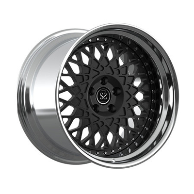 Center Matte Black 2-częściowe kute koła Beczka polerowana 19-calowe aluminiowe felgi E350