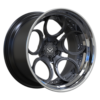 Polerowane wargi 2-częściowe Gun Metal Disc Kute felgi ze stopu aluminium 350z Koła samochodowe