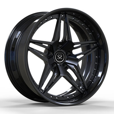 5x120.65 Gloss Black 2-częściowe kute felgi aluminiowe felgi 22 cale