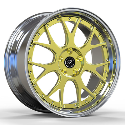 Pasuje do Benz C63 5x112 Custom Polish 2-PC Forged Aluminium Alloy Rims Staggered 19 i 20 cali