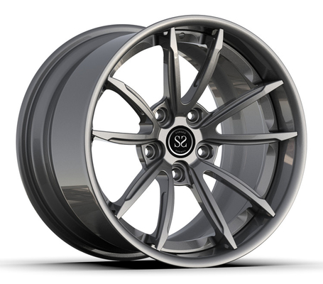 Kute felgi aluminiowe 2-częściowe błyszczące szare 18x9 18x12 18-calowe rozłożone felgi Turbo 996
