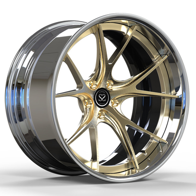 20-calowe 20x11 polerowane aluminiowe felgi 2-częściowe kute szczotkowane złote felgi samochodowe S5