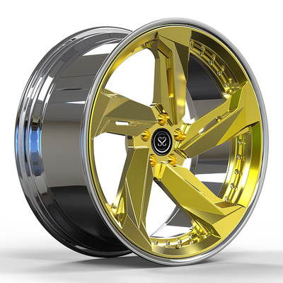 Złota szczotka 2-PC kute aluminiowe felgi 5x112 rozłożone 20 21 cali dla Mercedes Benz E63