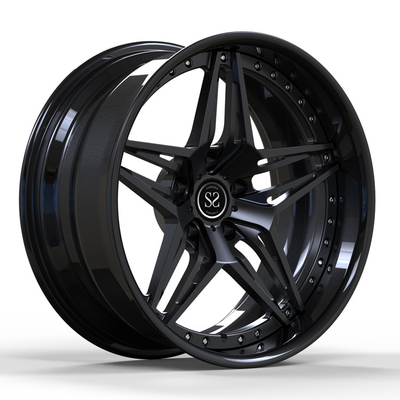 Kute felgi z czarnego stopu Chevy Nova 2 PC Rozłożone 18 cali 19 cali 18x8 19x9